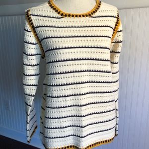 Francesca's Winter White Cable Knit Sweater